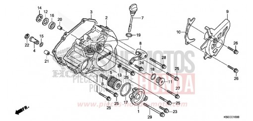 PANNEAU CARTER-MOTEUR G. CRF150RD de 2013